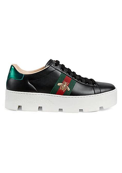 bee sneakers gucci|gucci new ace platform sneakers.